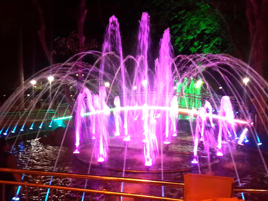 Illuminated fountain display pictured in HCP’s Terengganu project report