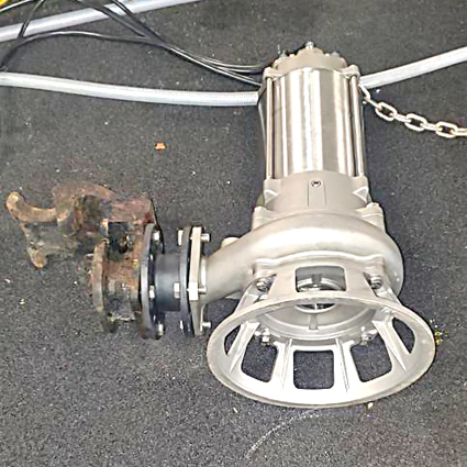 Stainless-steel replacement pump and adaptor pictured in HCP’s The Pulse report