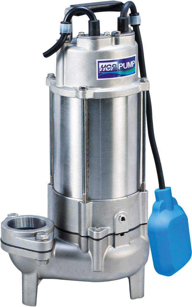 Product photograph for HCP 50SFU2.4AF Submersible Stainless Wastewater Pump 0.37kW 2" 1ph